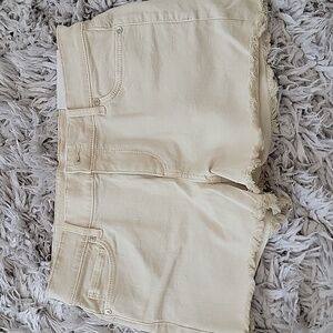 NWT Loft Cream Cut-off Denim Shorts